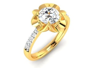 solitario anillo 3dm stl obj fbx detalles 3dprinted diseño Moda oro dorado joya joyería impresión imprimible prototipos anillos plata diamantes diamante 3d print model - Mito3D