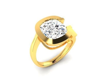 solitario anillo 3dm stl obj fbx detalles 3dprinted diseño Moda oro dorado joya joyería impresión imprimible prototipos anillos plata elegante diamantes princesa diamante 3d print model - Mito3D