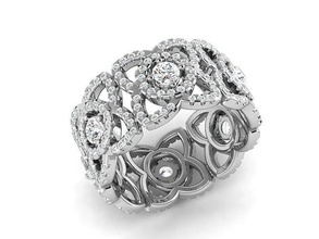 solitario anillo 3dm stl 3d impresión modelo anillos Boda compromiso joyería imprimible joya diamante plata oro libra esterlina 3d print model - Mito3D