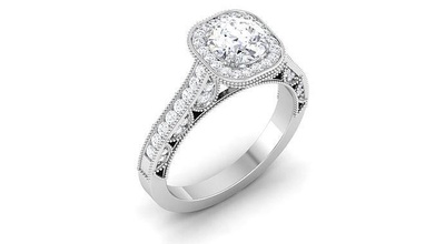 solitaire bague 3dm stl rendre 3d impression modèle anneaux mariage engagement bijoux imprimable bijou gemme diamant argent or sterling blanc 3d print model - Mito3D