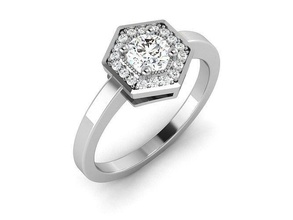 solitario anillo 3dm stl 3d impresión modelo anillos boda compromiso joyería imprimible joya diamante plata oro libra esterlina blanco brillante 3d print model - Mito3D