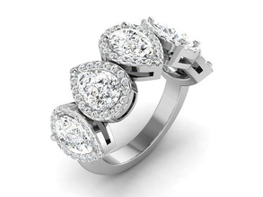 solitario anillo 3dm stl 3d impresión modelo anillos Boda compromiso joyería imprimible joya diamante plata oro libra esterlina blanco brillante 3d print model - Mito3D