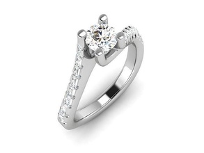 solitaire bague 3dm stl rendre 3d impression modèle anneaux mariage engagement bijoux imprimable gemme bijou diamant argent or sterling brillant blanc 3d print model - Mito3D
