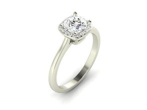 solitario anillo 3dm stl 3d impresión modelo anillos joyería joya oro plata diamante imprimible compromiso Boda libra esterlina blanco brillante platino 3d print model - Mito3D