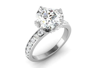 solitario anillo 3dm stl 3d impresión modelo anillos compromiso joyería imprimible joya diamante plata oro libra esterlina blanco brillante boda platino 3d print model - Mito3D