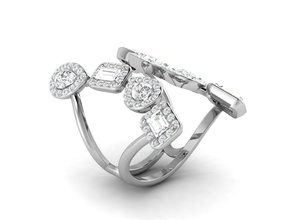 solitario anillo 3dm stl 3d impresión modelo anillos Boda compromiso joyería imprimible joya diamante plata oro libra esterlina blanco brillante platino 3d print model - Mito3D