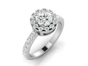 solitario anillo 3dm stl 3d impresión modelo anillos boda compromiso joyería imprimible joya diamante plata oro libra esterlina blanco brillante platino 3d print model - Mito3D