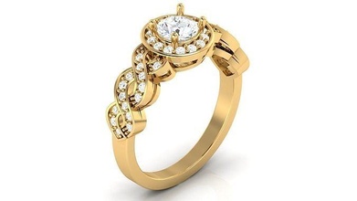 Solitär Ring 3dm stl 3d drucken Modell Ringe Schmuck Gold Silber Diamant Juwel druckbar Engagement Hochzeit brillant Sterling Mode 3d print model - Mito3D