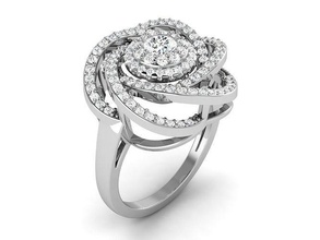solitario anillo 3dm stl 3d impresión modelo anillos Boda compromiso joyería imprimible joya diamante plata oro libra esterlina brillante blanco 3d print model - Mito3D
