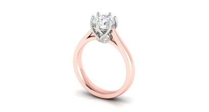 solitario anillo 3dm stl 3d impresión modelo anillos joyería joya oro plata diamante imprimible compromiso Boda libra esterlina blanco brillante 3d print model - Mito3D