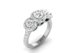 solitario anillo 3dm stl 3d impresión modelo anillos joyería joya oro plata diamante imprimible compromiso Boda libra esterlina blanco platino 3d print model - Mito3D