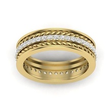 solitario anillo 3dm stl 3d impresión modelo joyería joya banda Boda oro diamante anillos abultar colección compromiso mujer hombres Pareja 3d print model - Mito3D