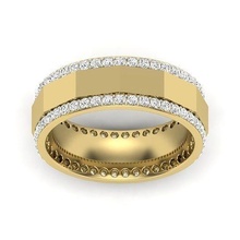 solitário anel 3dm stl render 3d impressão modelo joalheria banda Casamento ouro diamante argolas massa coleção noivado mulheres masculino casal 3d print model - Mito3D