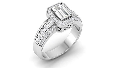 solitario anillo 3dm stl 3d impresión modelo imprimible libra esterlina Moda platino oro joyería joya brillante Boda compromiso plata diamante 3d print model - Mito3D