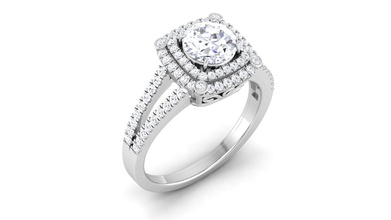 solitario anillo de 3dm stl procesamiento detalle la impresión 3d modelo joyería los anillos oro plata el diamante gem joya imprimible compromiso boda sterling moda blanco platino solitaire 3d print model - Mito3D