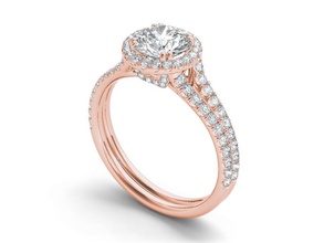 solitario anillo de 3dm stl procesamiento detalle la impresión 3d modelo joyería los anillos boda compromiso imprimible joya gem plata el diamante oro blanco sterling brillante solitaire platino 3d print model - Mito3D