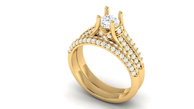 solitario anillo de 3dm stl procesamiento detalle la impresión 3d modelo joyería los anillos boda compromiso imprimible blanco diamante sterling moda el platino oro plata gem brillante solitaire 3d print model - Mito3D