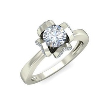 Solitär Ring 3dm stl Schmuck Engagement Hochzeit Diamant druckbar Juwel Gold Mode Brautring Ringe Weiß Sterling 3d print model - Mito3D