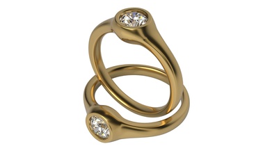 solitário anel 5 mm cortar diamante ouro prata imprimível gema brilhante joalheria argolas presente feliz moda beleza diamantado vintag rubi jóia 3d print model - Mito3D