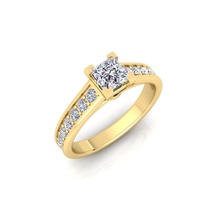 solitario anillo 6 joyería joya anillos mujer boda colección precioso abultar diamante compromiso diamantes oro moda 3d print model - Mito3D