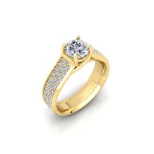 solitario anillo 8 joyería joya anillos mujer Boda colección precioso abultar diamante compromiso diamantes oro Moda 3d print model - Mito3D