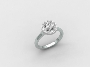 solitario squillare centrale calcolo gioielleria nozze Fidanzamento oro argento stampabile gioiello gemma moda lusso splendente diamante pietre carati 3d print model - Mito3D