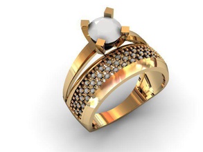solitaire ring jewellry size diamond jewel gem jewelry rings 3d print model - Mito3D