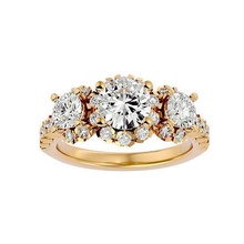 solitário anel modelo joalheria ouro imprimível brilhante argolas diamante noivado luxo quilate platina precioso gema prata casamento banda eternidade 3d print model - Mito3D