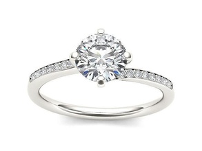 solitário anel modelo joalheria platina precioso luxo gema noivado ouro prata imprimível diamante brilhante quilate brilhando argolas casamento 3d print model - Mito3D