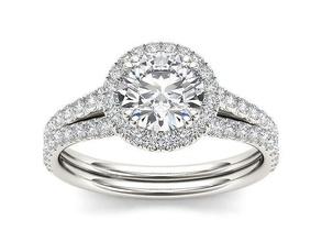 solitário anel modelo joalheria platina precioso luxo gema noivado ouro prata imprimível diamante brilhante quilate brilhando argolas casamento 3d print model - Mito3D