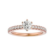 solitaire bague modèle bijoux or imprimable brillant anneaux diamant engagement luxe carat platine précieux gemme argent mariage 3d print model - Mito3D