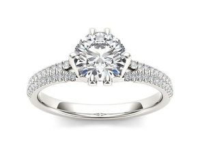 solitario squillare modello gioielleria platino prezioso lusso gemma fidanzamento oro argento stampabile diamante brillante carati splendente anelli 3d print model - Mito3D