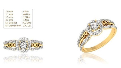 Solitär Ring Modell Schmuck Platin wertvoll Luxus Juwel Engagement Gold Silber druckbar Diamant brillant Karat leuchtenden Ringe 3d print model - Mito3D