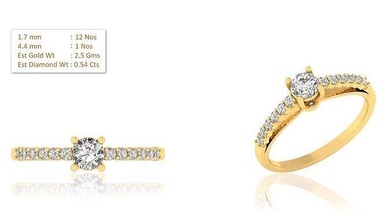 Solitär Ring Modell Schmuck Platin wertvoll Luxus Juwel Engagement Gold Silber druckbar Diamant brillant Karat leuchtenden Ringe 3d print model - Mito3D