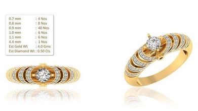 solitario squillare modello gioielleria platino prezioso lusso gemma fidanzamento oro argento stampabile diamante brillante carati splendente anelli 3d print model - Mito3D