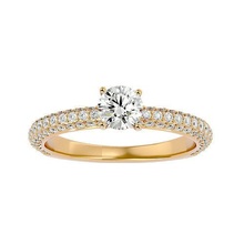 solitär ring modell schmuck gold druckbar brillant ringe diamant engagement luxus karat platin wertvoll juwel silber hochzeit 3d print model - Mito3D