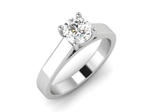solitário anel modelo joalheria platina precioso luxo gema noivado ouro prata imprimível diamante brilhante quilate brilhando argolas 3d print model - Mito3D