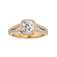 solitaire ring model jewelry gold printable brilliant rings diamond engagement luxury carat platinum precious gem silver wedding 3d print model - Mito3D