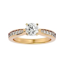 solitario squillare modello gioielleria oro stampabile brillante anelli diamante Fidanzamento lusso carati platino prezioso gemma argento nozze 3d print model - Mito3D