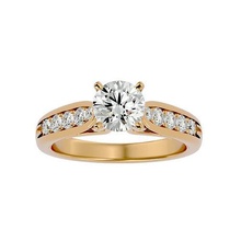 solitaire bague modèle bijoux or imprimable brillant anneaux mariage diamant engagement luxe carat platine précieux gemme argent 3d print model - Mito3D