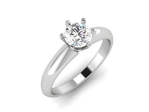 solitario squillare modello gioielleria platino prezioso lusso gemma Fidanzamento oro argento stampabile diamante brillante carati splendente anelli 3d print model - Mito3D