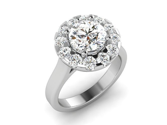 solitario squillare modello gioielleria platino prezioso lusso gemma Fidanzamento oro argento stampabile diamante brillante carati splendente anelli 3D print model - Mito3D