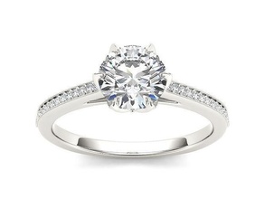 solitario squillare modello gioielleria platino prezioso lusso gemma fidanzamento oro argento stampabile diamante brillante carati splendente anelli matrimonio 3d print model - Mito3D