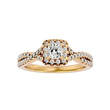 solitaire bague modèle bijoux or imprimable brillant anneaux diamant engagement luxe platine précieux gemme argent mariage bande 3d print model - Mito3D