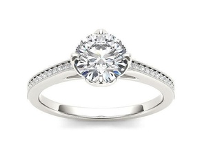 solitario squillare modello gioielleria platino prezioso lusso gemma fidanzamento oro argento stampabile diamante brillante carati splendente anelli sterlina matrimonio 3d print model - Mito3D