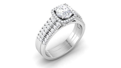 solitaire bague modèle 3d impression luxe or carat brillant anneaux engagement diamant bijoux platine précieux gemme argent imprimable 3d print model - Mito3D