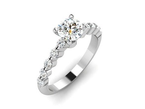 solitär ring modell 3d drucken schmuck gold druckbar brillant ringe diamant sterling engagement platin wertvoll luxus juwel silber karat leuchtenden 3d print model - Mito3D