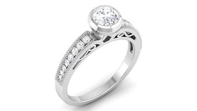 solitario anillo modelo 3d impresión lujo oro quilate brillante anillos compromiso diamante joyería joya platino precioso plata imprimible 3d print model - Mito3D