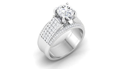 solitário anel modelo 3d impressão luxo ouro quilate brilhando argolas noivado diamante joalheria platina precioso gema prata imprimível brilhante 3d print model - Mito3D