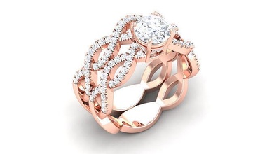 solitário anel modelo 3d impressão luxo ouro quilate brilhando argolas noivado diamante joalheria platina precioso gema prata imprimível brilhante 3d print model - Mito3D